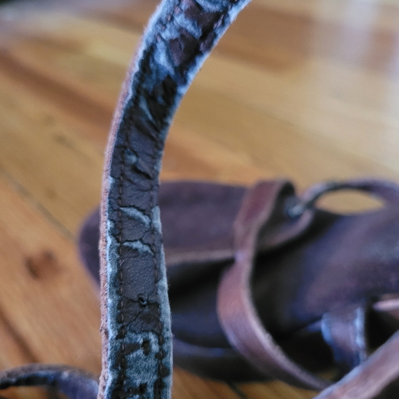 Steve Madden peep-toe brown strappy heels - Picture 7 of 10